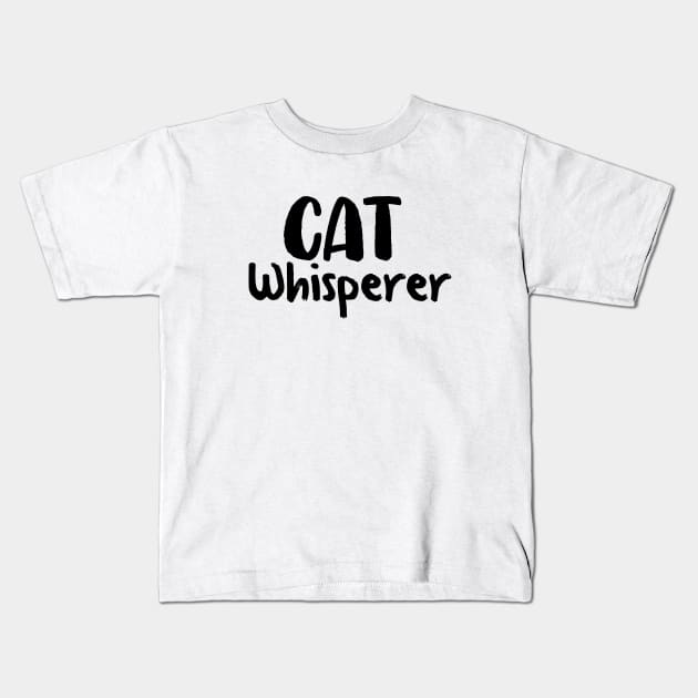 Cat Whisperer Kids T-Shirt by sunima
